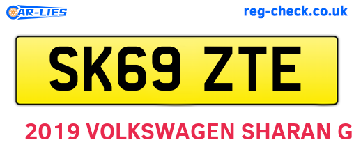 SK69ZTE are the vehicle registration plates.