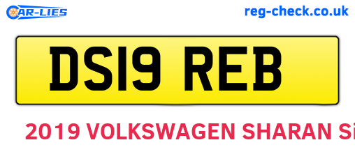 DS19REB are the vehicle registration plates.