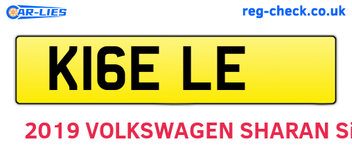 K16ELE are the vehicle registration plates.