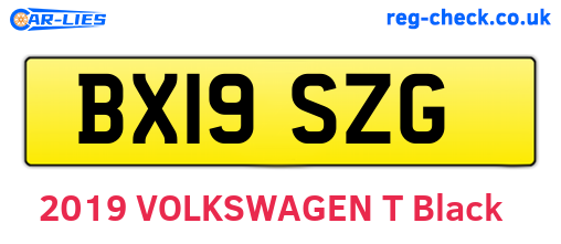 BX19SZG are the vehicle registration plates.