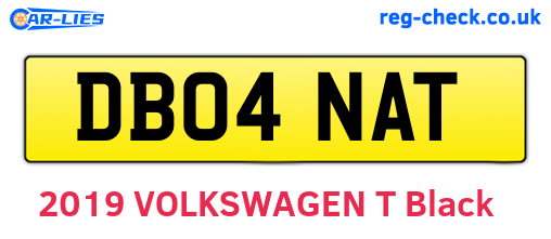 DB04NAT are the vehicle registration plates.