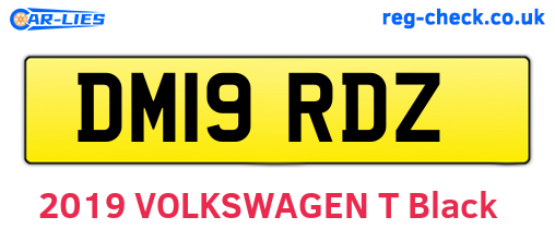 DM19RDZ are the vehicle registration plates.