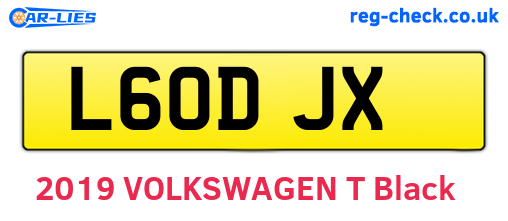 L60DJX are the vehicle registration plates.