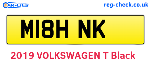 M18HNK are the vehicle registration plates.