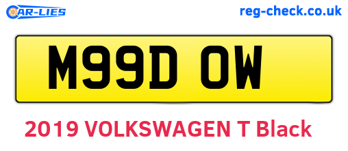 M99DOW are the vehicle registration plates.
