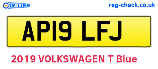 AP19LFJ are the vehicle registration plates.