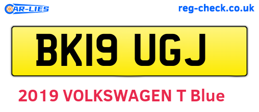 BK19UGJ are the vehicle registration plates.