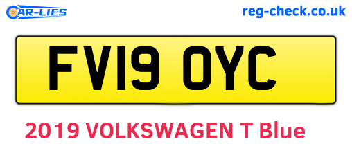 FV19OYC are the vehicle registration plates.