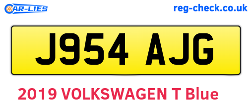 J954AJG are the vehicle registration plates.