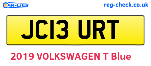 JC13URT are the vehicle registration plates.