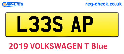 L33SAP are the vehicle registration plates.