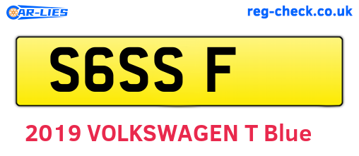 S6SSF are the vehicle registration plates.
