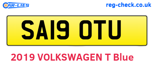 SA19OTU are the vehicle registration plates.