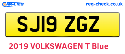 SJ19ZGZ are the vehicle registration plates.