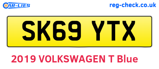SK69YTX are the vehicle registration plates.
