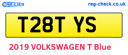 T28TYS are the vehicle registration plates.