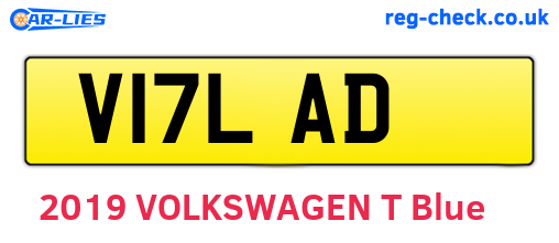 V17LAD are the vehicle registration plates.