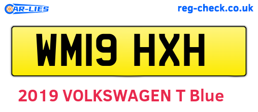 WM19HXH are the vehicle registration plates.