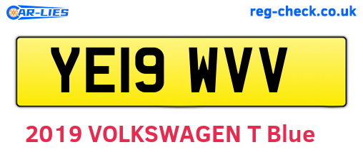 YE19WVV are the vehicle registration plates.