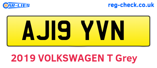 AJ19YVN are the vehicle registration plates.
