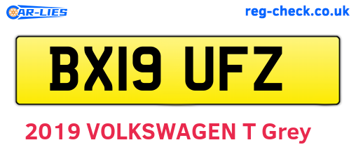BX19UFZ are the vehicle registration plates.
