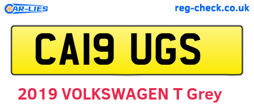 CA19UGS are the vehicle registration plates.