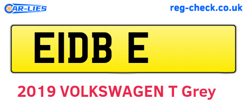 E1DBE are the vehicle registration plates.