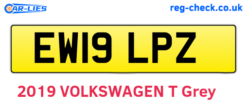 EW19LPZ are the vehicle registration plates.