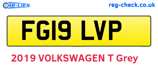 FG19LVP are the vehicle registration plates.