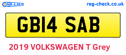 GB14SAB are the vehicle registration plates.