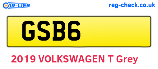 GSB6 are the vehicle registration plates.