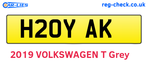 H20YAK are the vehicle registration plates.