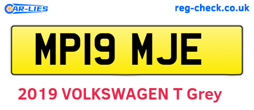 MP19MJE are the vehicle registration plates.