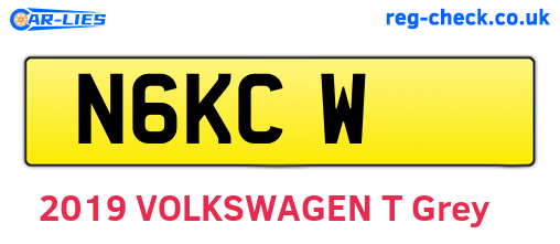 N6KCW are the vehicle registration plates.