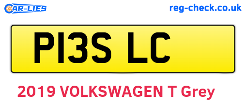 P13SLC are the vehicle registration plates.