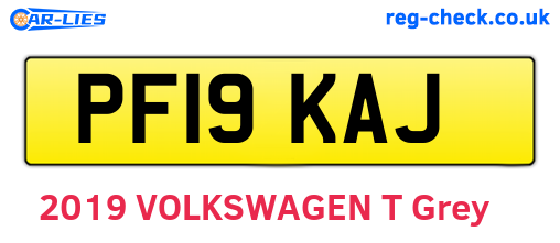 PF19KAJ are the vehicle registration plates.