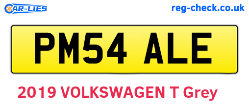 PM54ALE are the vehicle registration plates.