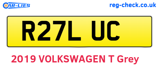 R27LUC are the vehicle registration plates.
