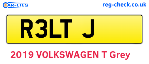 R3LTJ are the vehicle registration plates.