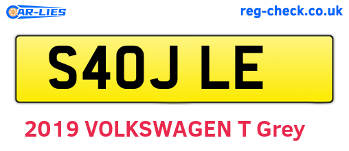 S40JLE are the vehicle registration plates.