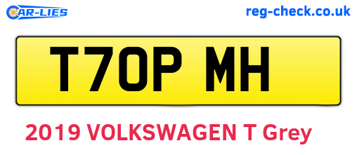 T70PMH are the vehicle registration plates.