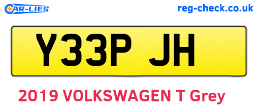 Y33PJH are the vehicle registration plates.