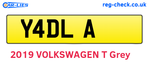 Y4DLA are the vehicle registration plates.