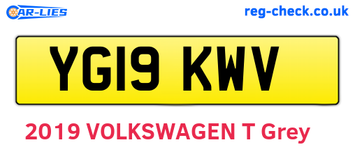 YG19KWV are the vehicle registration plates.