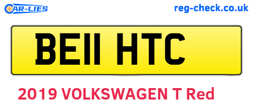 BE11HTC are the vehicle registration plates.