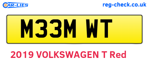 M33MWT are the vehicle registration plates.