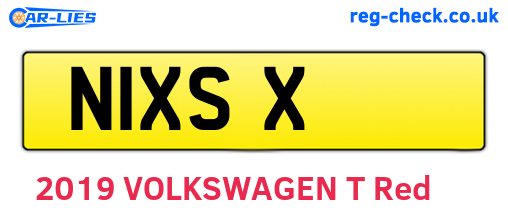 N1XSX are the vehicle registration plates.