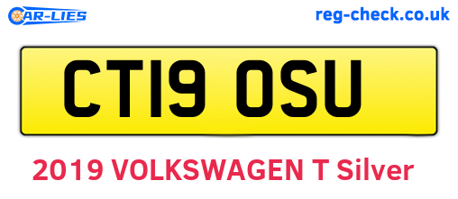 CT19OSU are the vehicle registration plates.
