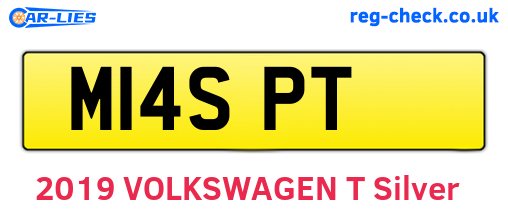 M14SPT are the vehicle registration plates.