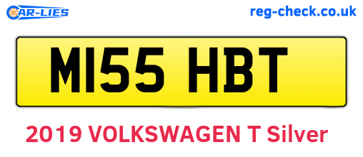 M155HBT are the vehicle registration plates.